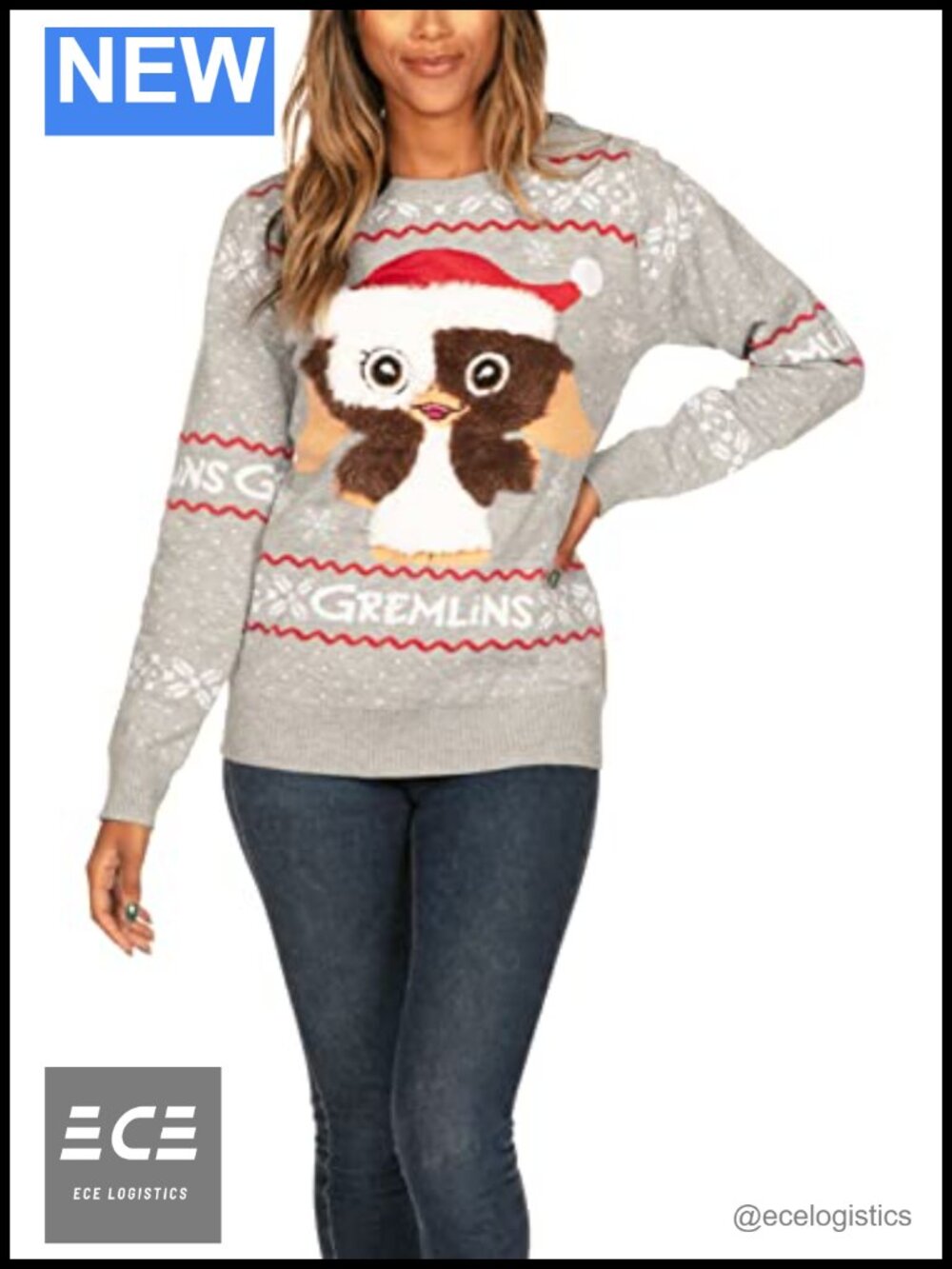 Tipsy Elves Lightweight Crew Neck Long Sleeve Christmas Sweater Pullover